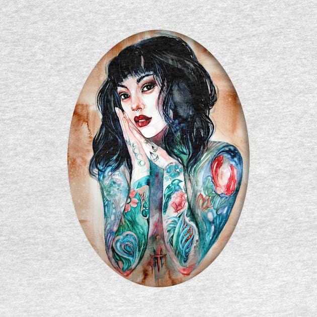 girl with tatoos by Tina_Host